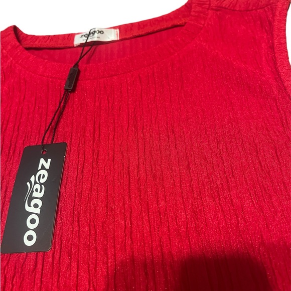 Zeagoo High Neck Tank Top 2024 Casual Ribbed Knit Slim Fitted Basic - Picture 6 of 7